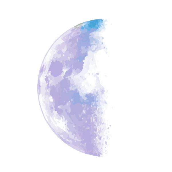 Луна на белом фоне