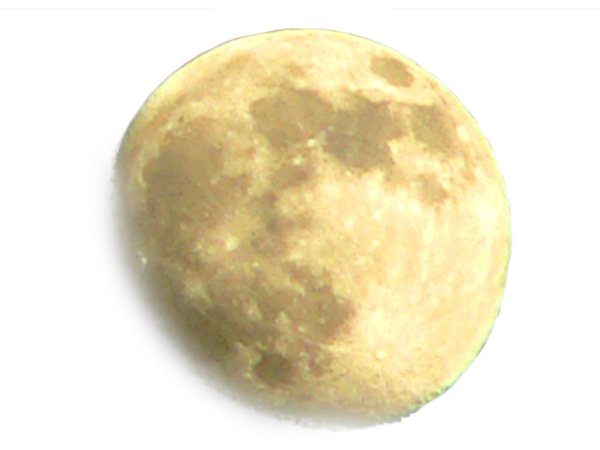 Желтая Луна на прозрачном фоне