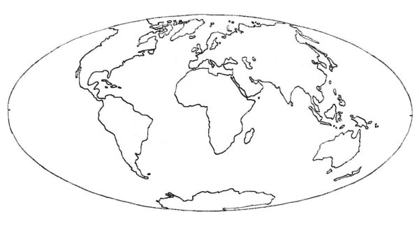 Материки раскраска