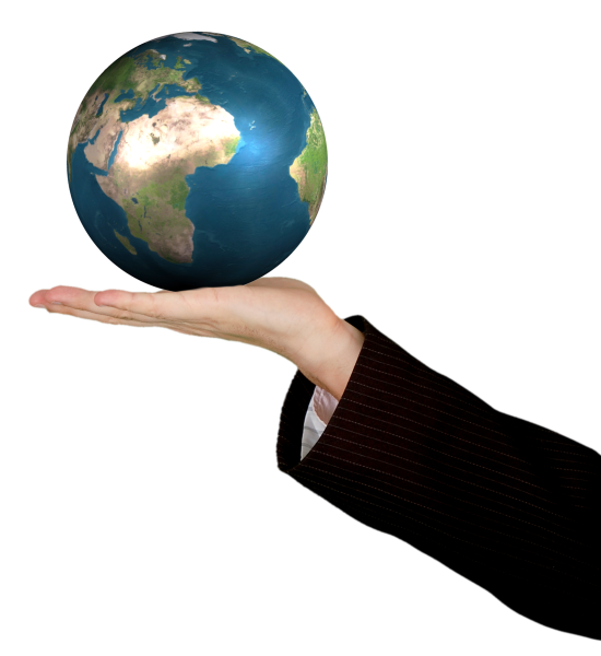 Человек с глобусом