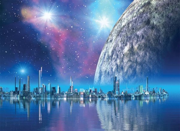 Город будущего в космосе