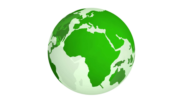 Земной шар зеленый