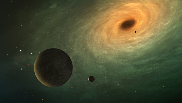 Черная дыра и планеты