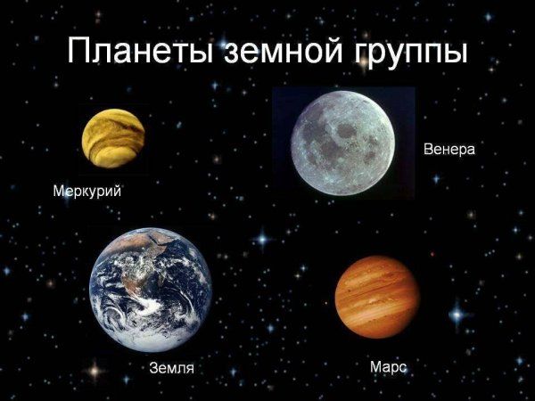 Планеты земной группы Меркурий Венера земля Марс