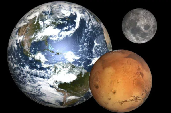 Марс с земли