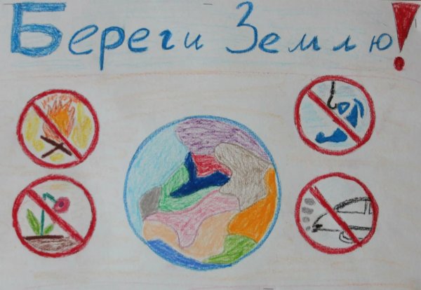 Плакат Защитим свою планету 4 класс