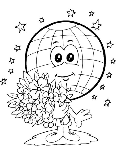 Раскраски на тему день земли