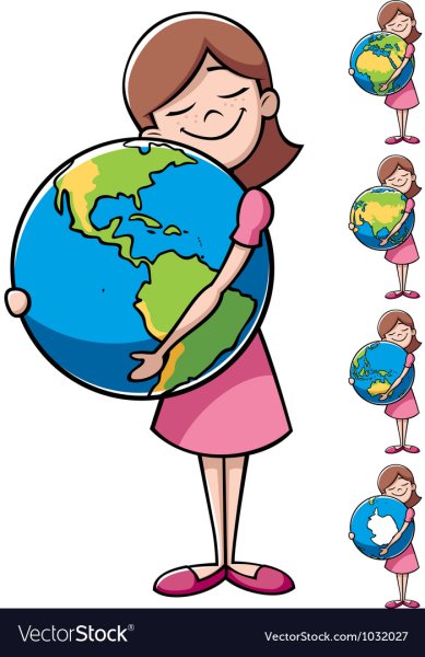 Дети обнимают землю