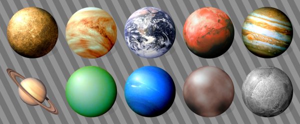 Планеты солнечной системы по отдельности