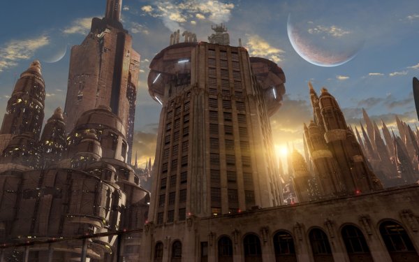 Планета Корусант небоскребы