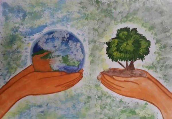 Рисунок на тему сохраним природу вместе
