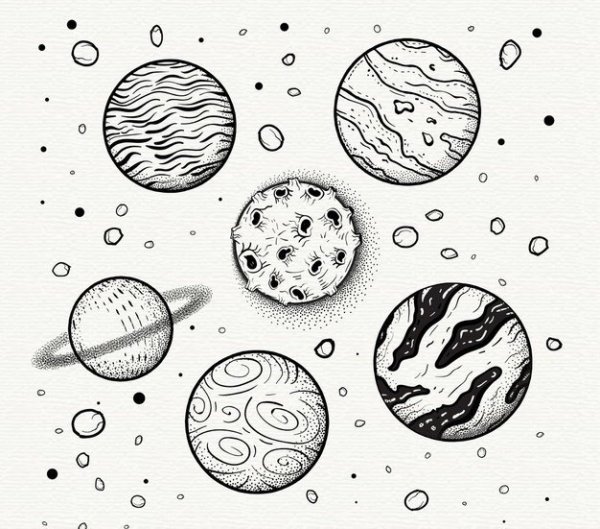 Планеты карандашом