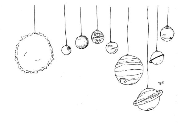 Солнечная система карандашом