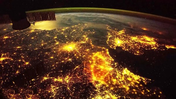 Ночная земля с космоса