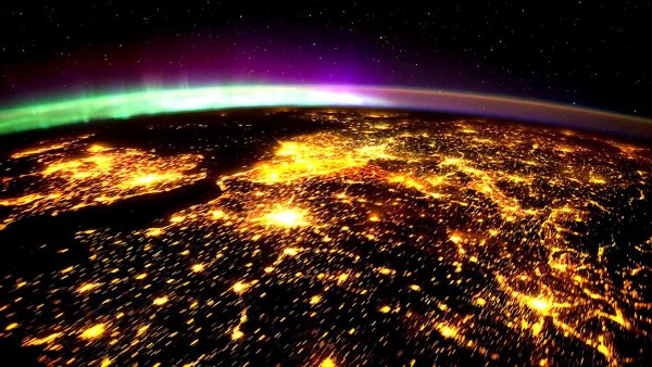 Ночной вид земля