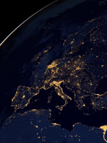 Ночная земля из космоса