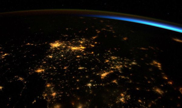 Ночная земля с космоса
