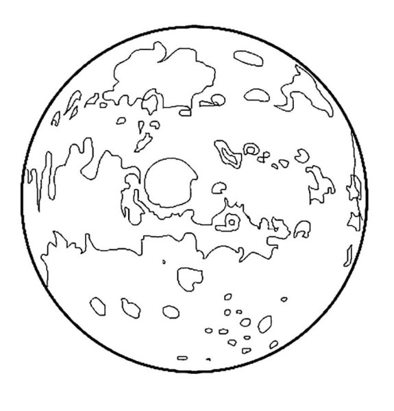 Планеты солнечной системы раскраска Меркурий