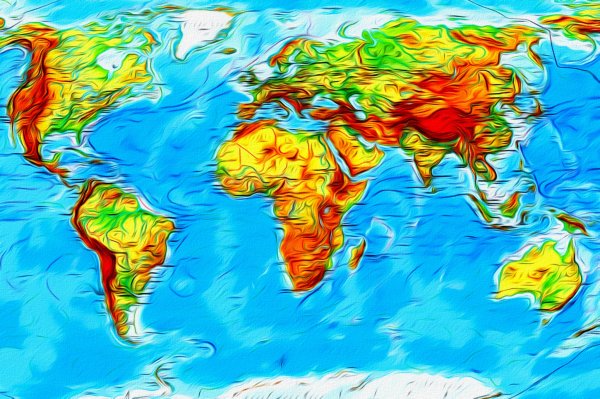 Карта мира рисунок