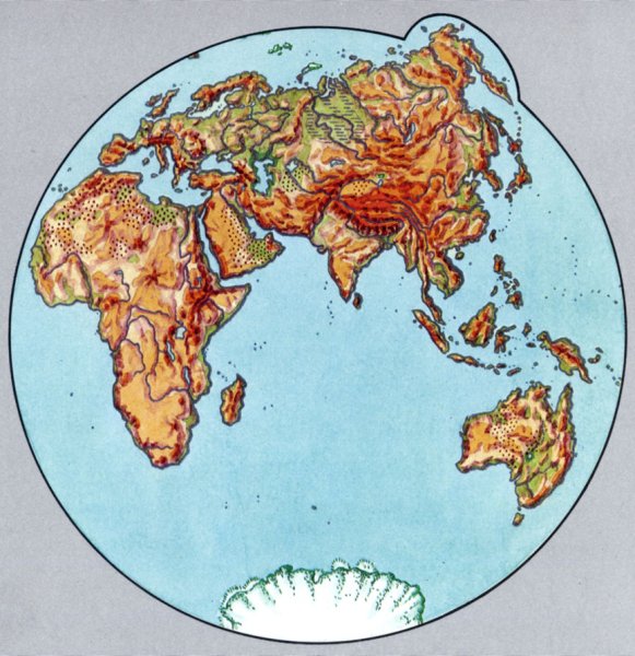 Восточное полушарие земли