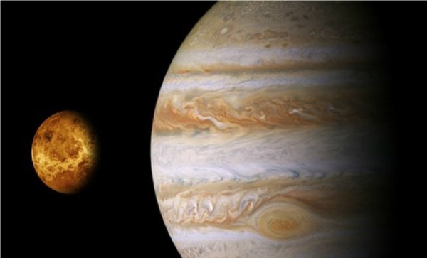Меркурий и Юпитер
