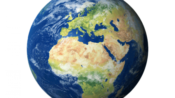 Планета земля на белом фоне