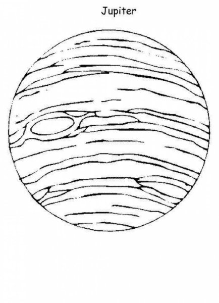 Планета Юпитер раскраска