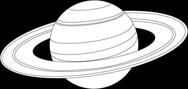 Сатурн рисунок карандашом