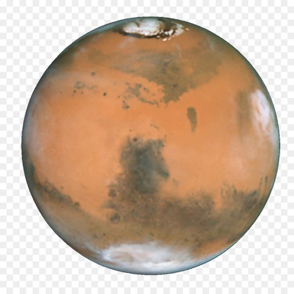 Планета Марс на белом фоне