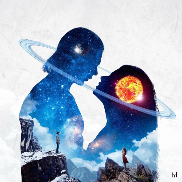 Мужчина и женщина космос