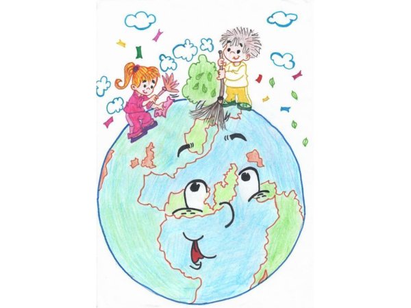 Рисунок на тему чистая Планета