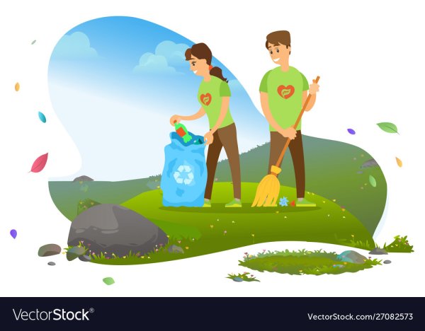 Уборка мусора иллюстрация