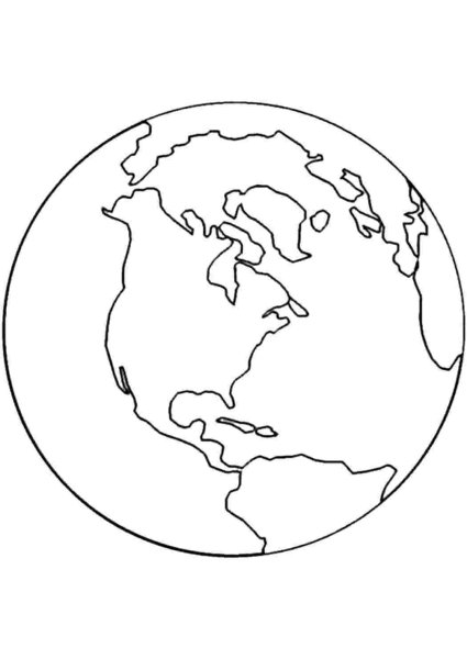 Земля раскраска для детей