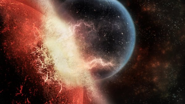 Столкновение планет в космосе
