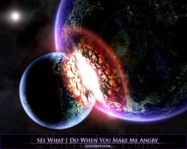 Столкновение планет в космосе