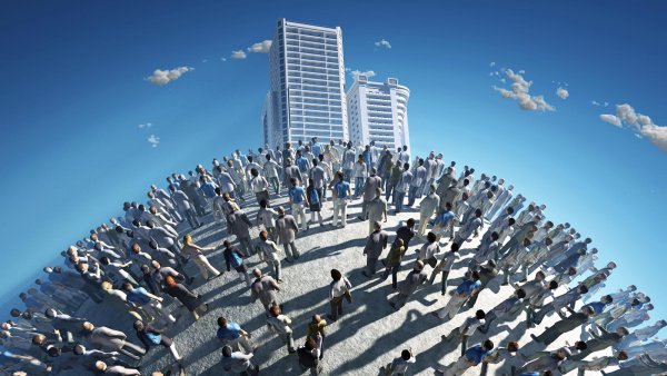 Много людей на планете