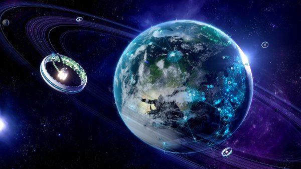 Планета земля в космосе