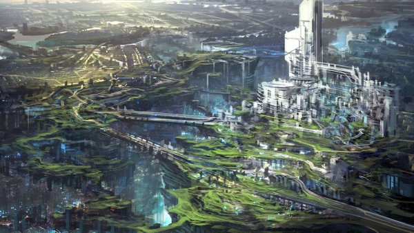 Футуристическая архитектура будущего концепт арт