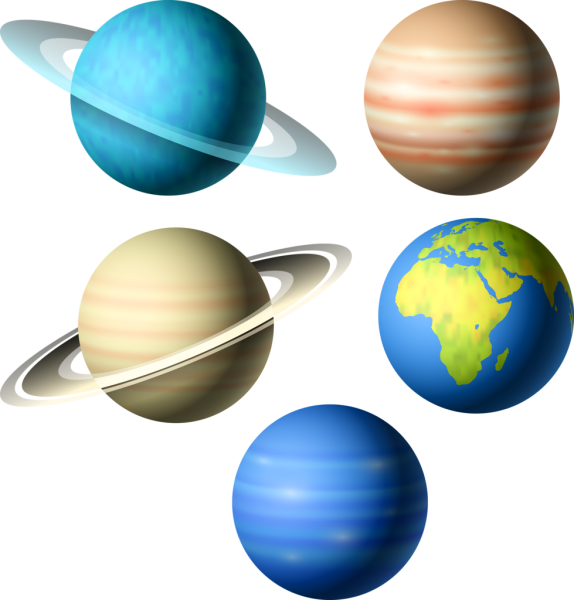 Векторные планеты для детей