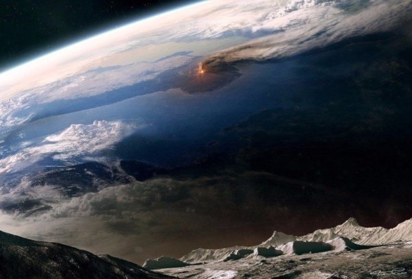 Вулкан вид из космоса