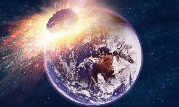 Столкновение метеорита с землей