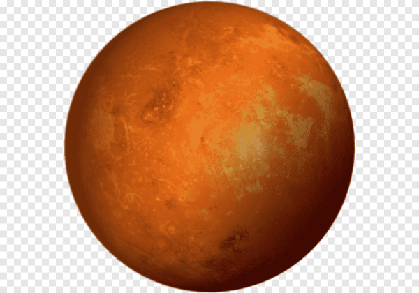 Планета Марс на белом фоне