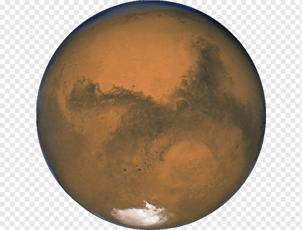 Планета Марс на белом фоне