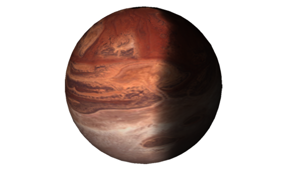 Марс на белом фоне