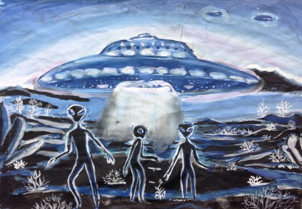 Рисование космические пришельцы