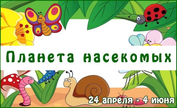 Надпись насекомые для детского сада