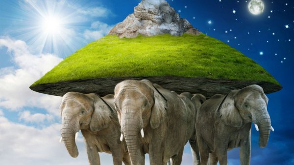 Черепаха три слона земля