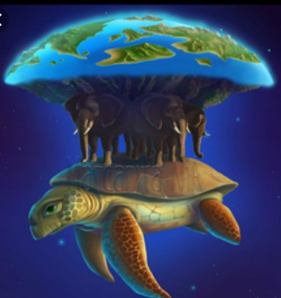 Плоская земля на трех слонах