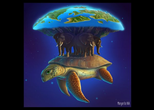 Черепаха три слона плоская земля