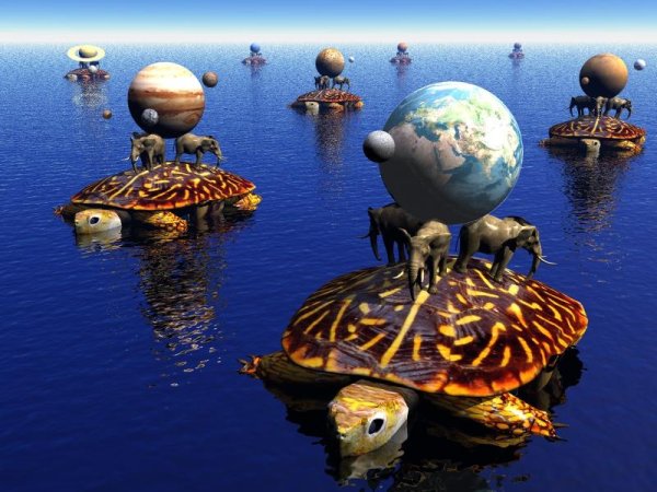 Земля на слонах и черепахе